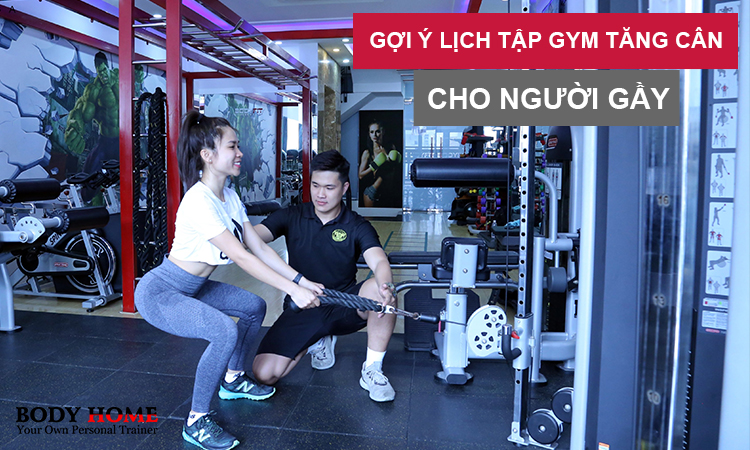 Lịch tập gym cho người gầy