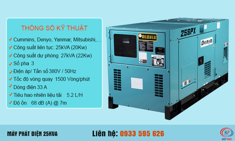 Máy phát điện 25kva