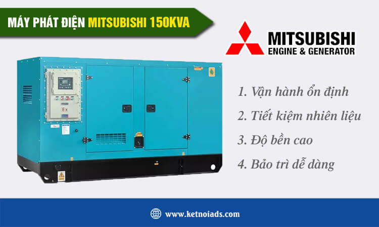 Máy phát điện Mitsubishi 150kva 
