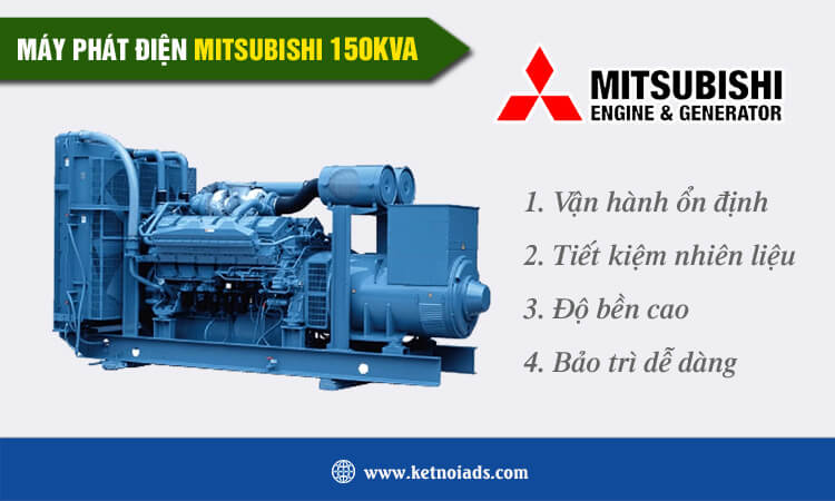 Máy phát điện Mitsubishi 150kva 